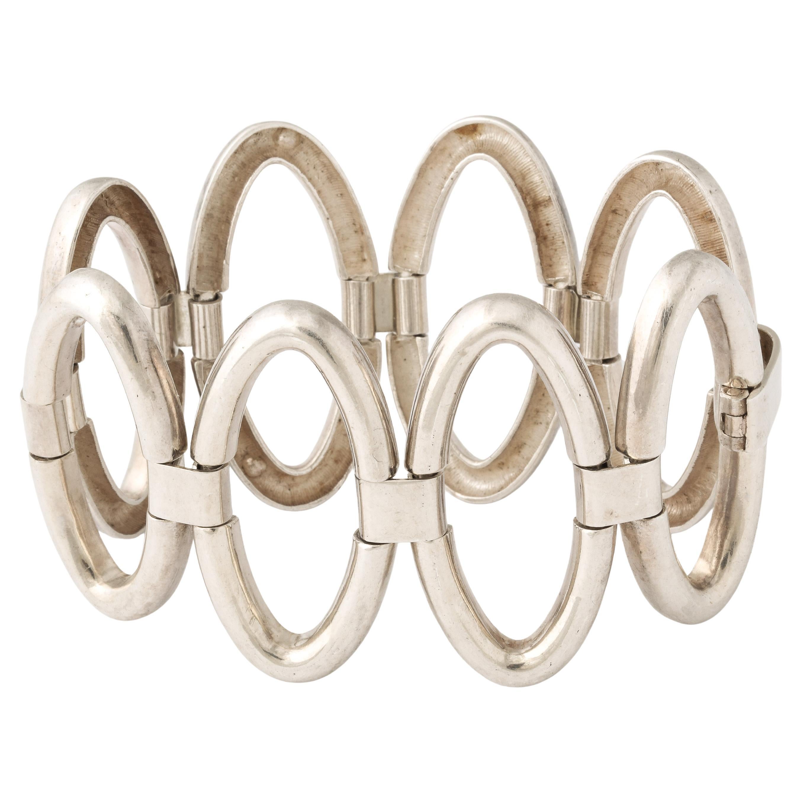 Bold Oval Link Sterling Silver Bracelet