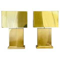 Bold, Oversized and Glamorous Brass Lamps signed by Curtis Jere
