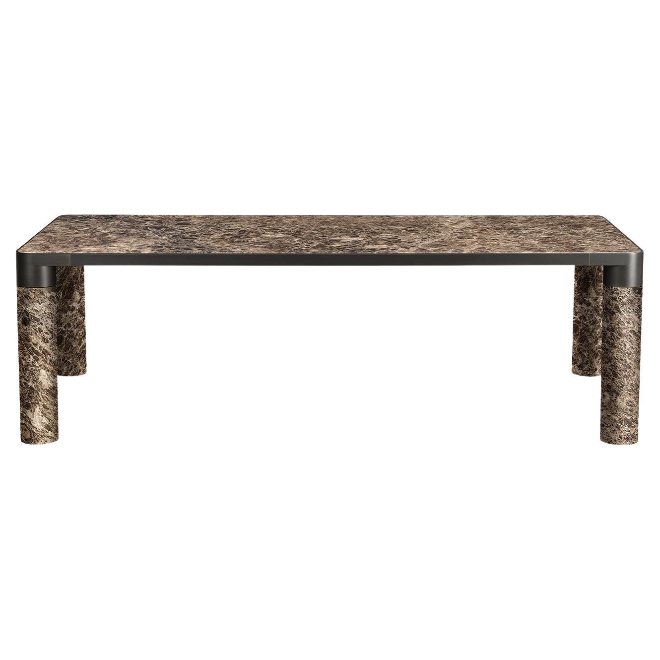 Bold Rectangular Brown Dining Table by Elisa Giovannoni For Sale