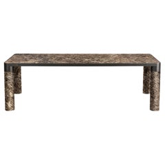 Bold Rectangular Brown Dining Table by Elisa Giovannoni