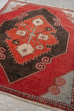 Bold Red Anatolian Square Mat