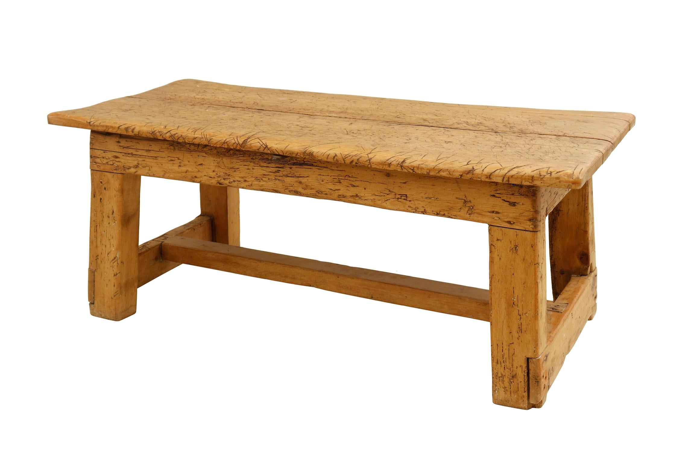 American Bold Rustic Bench or Low Table For Sale