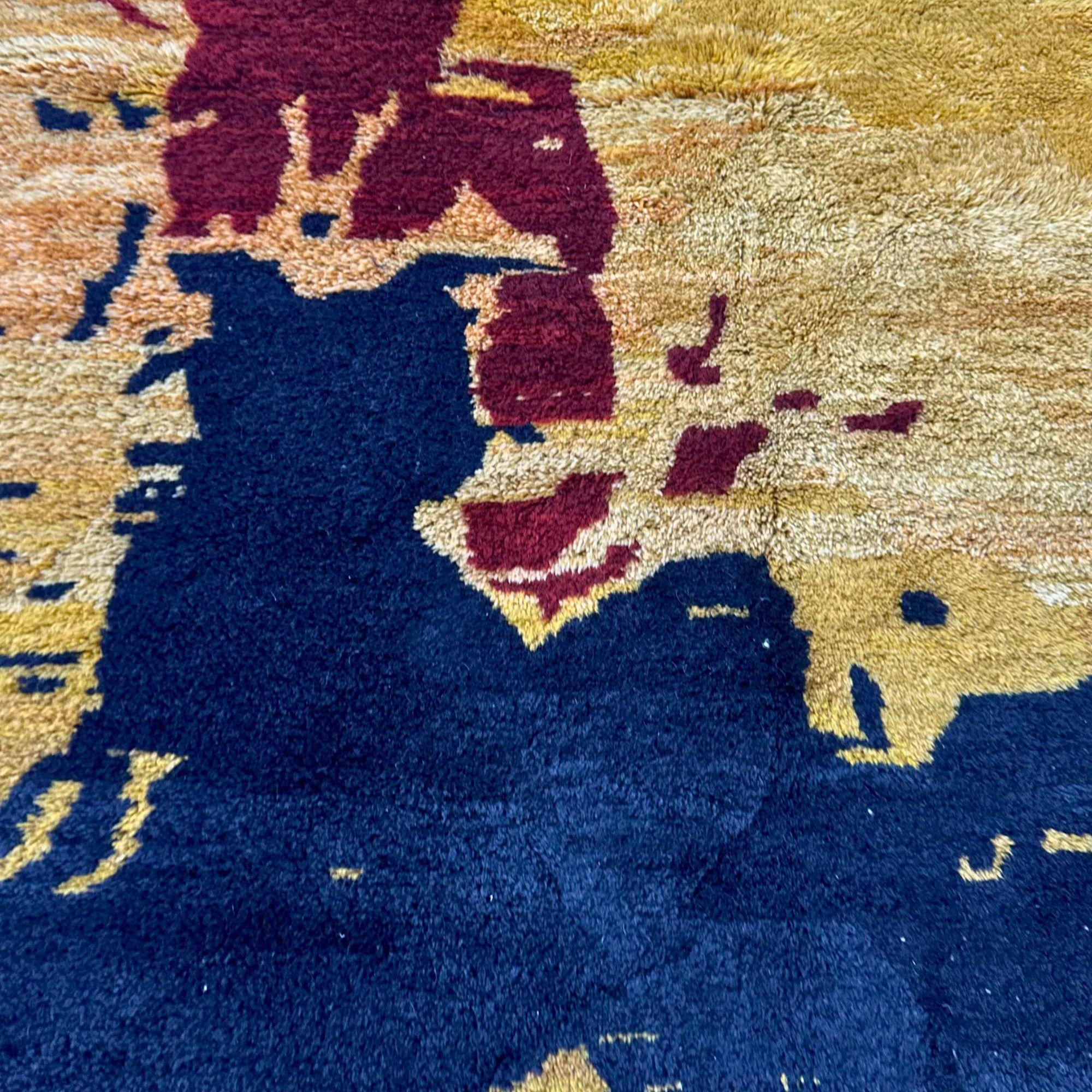 XXIe siècle et contemporain Tapis marocain Bold Shag en orange vibrant - Celestial Canvas (9x12ft) en vente