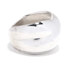 Bold Silver Criss Cross Wide Band Ring, Sterling Silver, Ring, Simple