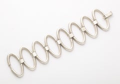 Bracciale a maglie ovali d'argento