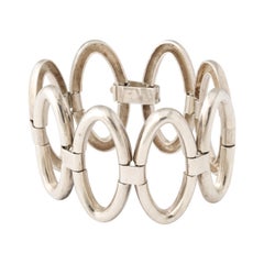 Bold Silver Oval Link Bracelet