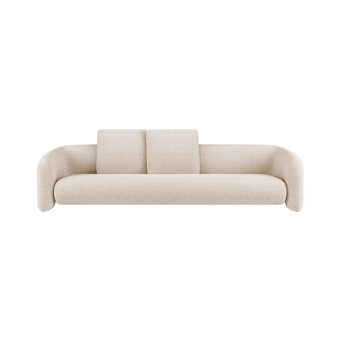 Bold Sofa by Mohdern
Dimensions: W 268 x D 102 x H 76 cm
Materials: Fabric, Bouclé


Bold is a refined furniture collection designed and produced by the Mohdern brand. The series includes the armchair and lounge chair; the sofa in different designs;