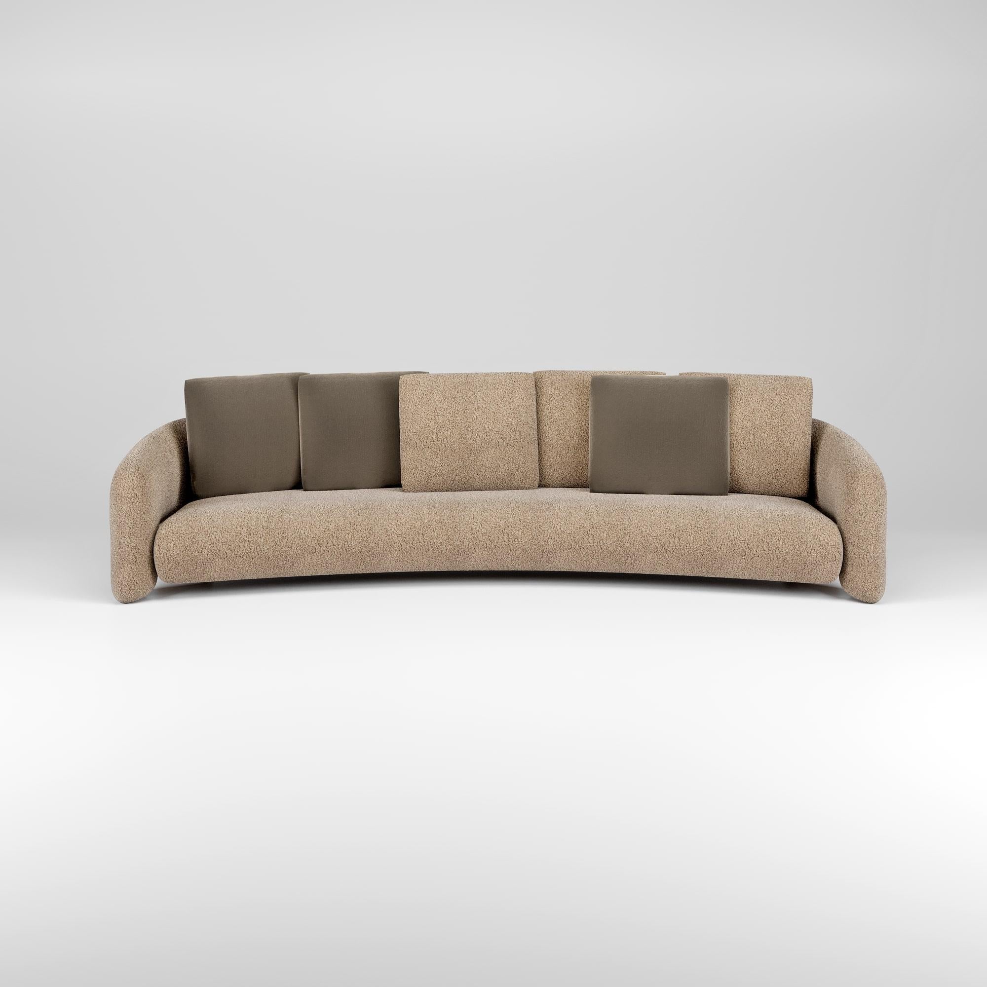 Contemporary Bold Sofa Curved Open arms Anouk 100 - S For Sale