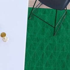 Bold Spliced Angles Customizable Fragment Rectangle in Emerald Small