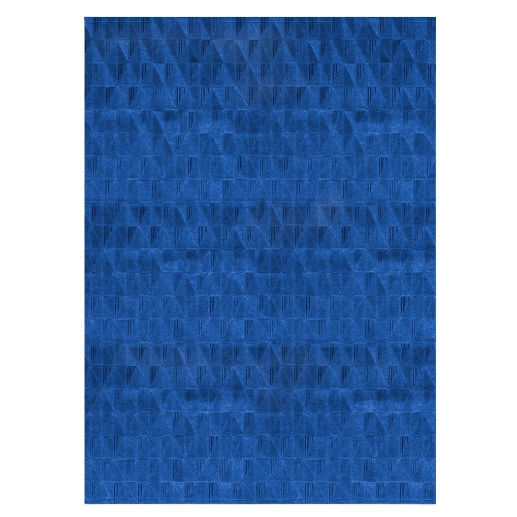 Bold Spliced Angles Customizable Fragment Rectangle in Sapphire Small For Sale