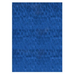 Bold Spliced Angles Customizable Fragment Rectangle in Sapphire Small