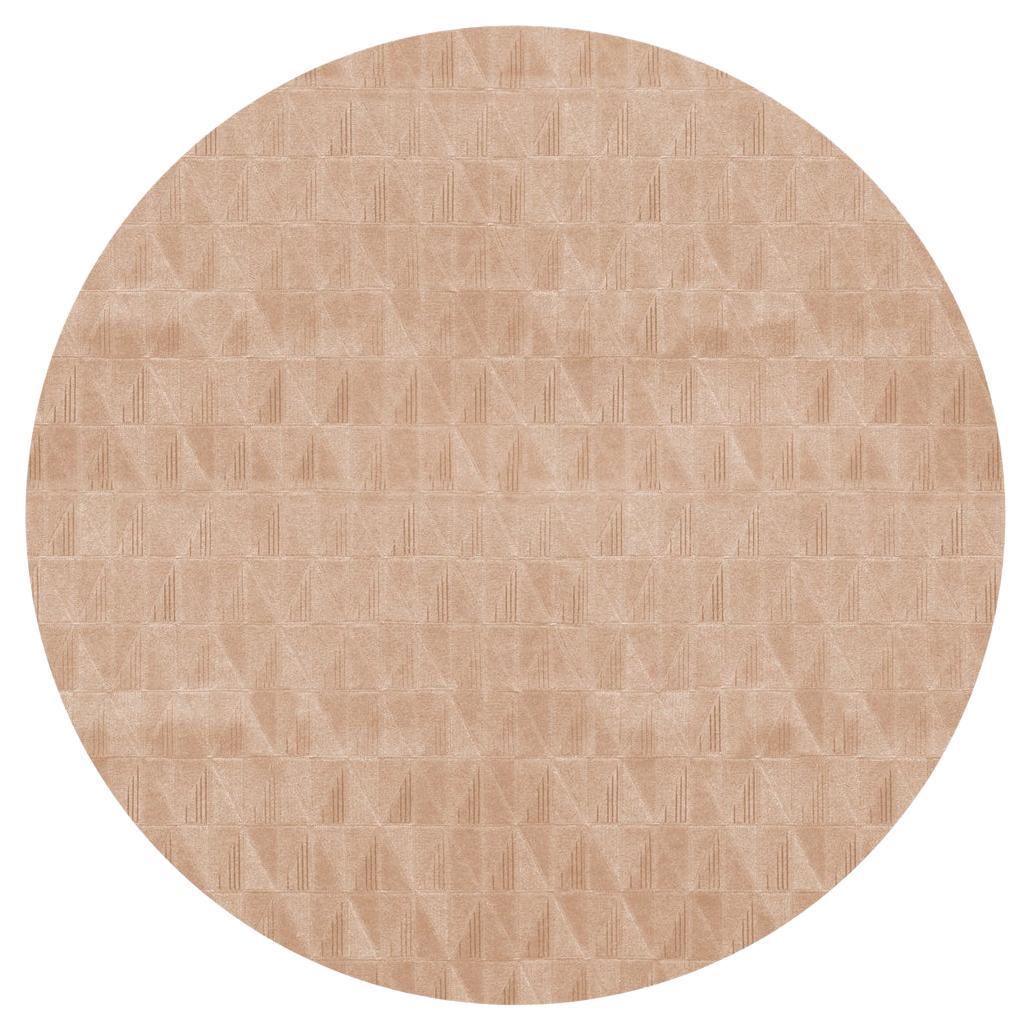 Bold Spliced Angles Customizable Fragment Round in Caramel Large For Sale