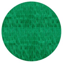 Bold Spliced Angles Customizable Fragment Round in Emerald Large