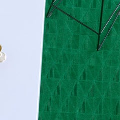 Bold Spliced Angles Customizable Fragment Round in Emerald X-Large