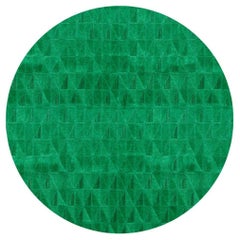 Frammento rotondo personalizzabile Bold Spliced Angles in Emerald X-Large