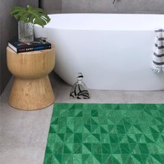 Tapis de couloir Fragment personnalisable à angles écartés audacieux en émeraude X-Large