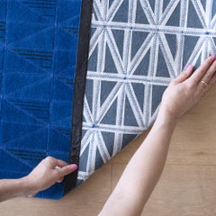 Bold Spliced Angles Customizable Fragment Runner in Sapphire Large