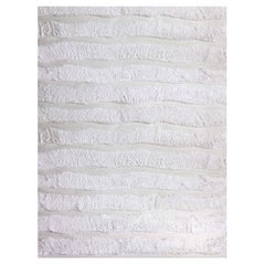 Tappeto Bold Stripe Lefko White annodato a mano di Eskayel