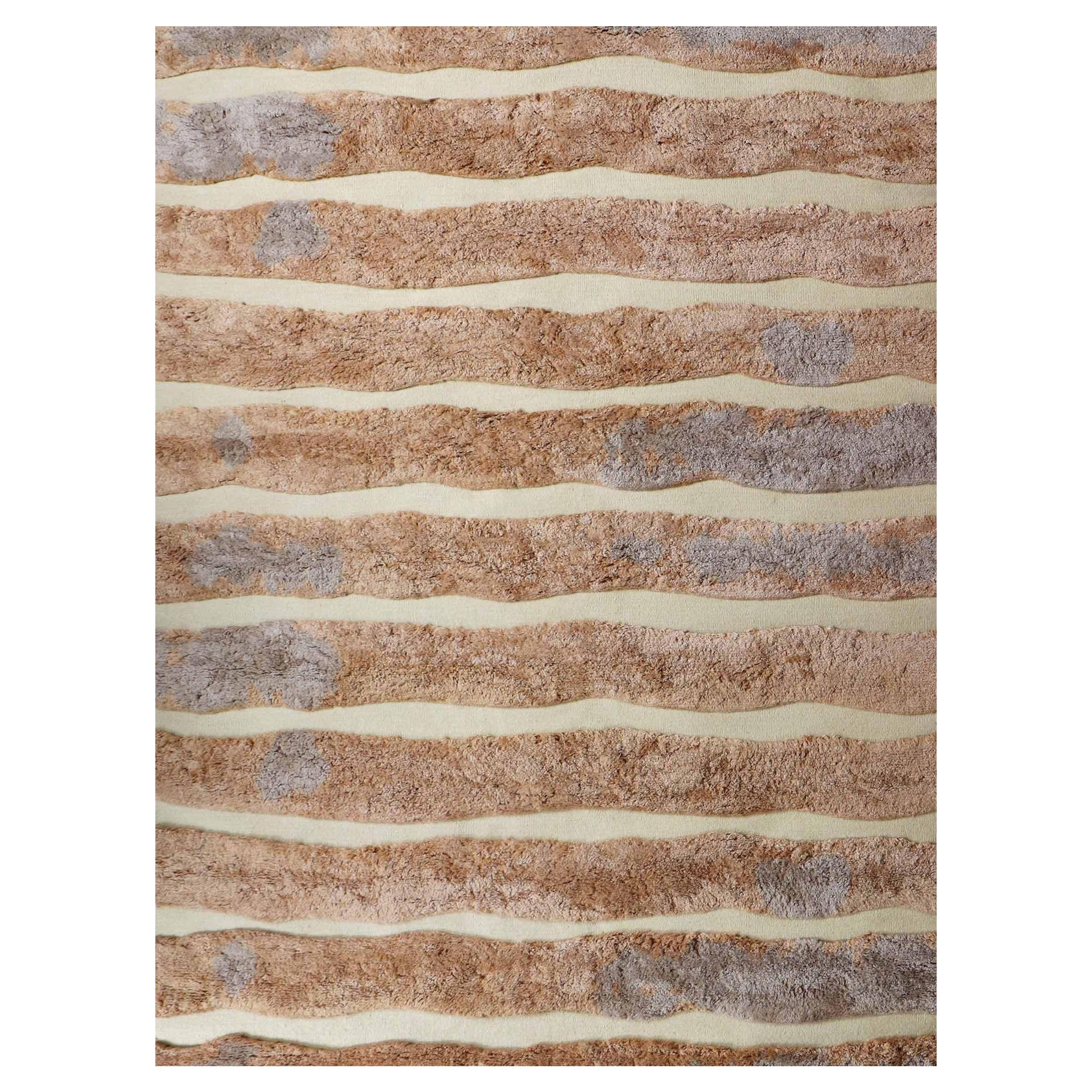 Tapis noué à la main Bold Stripe Sienna d'Eskayel