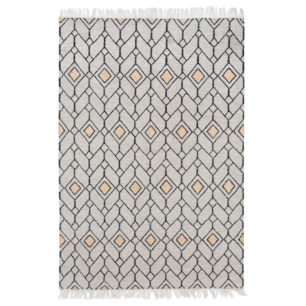 Bold Strong Lines Customizable Ashes Weave Rug Small