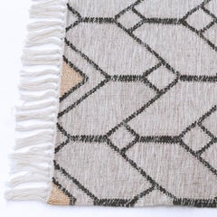 Bold Strong Lines Customizable Ashes Weave Rug Small