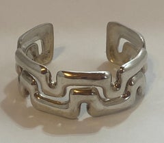 Bold Thick "Tiffany & Co." Abstract Cuff Bracelet