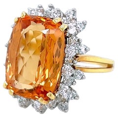 Bold Topaz Diamond Gold Ring