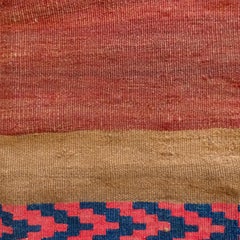 Kilim tribale in lana dai colori vivaci, stile Zig Zag del sud-ovest, 1900 circa, decorazione da parete