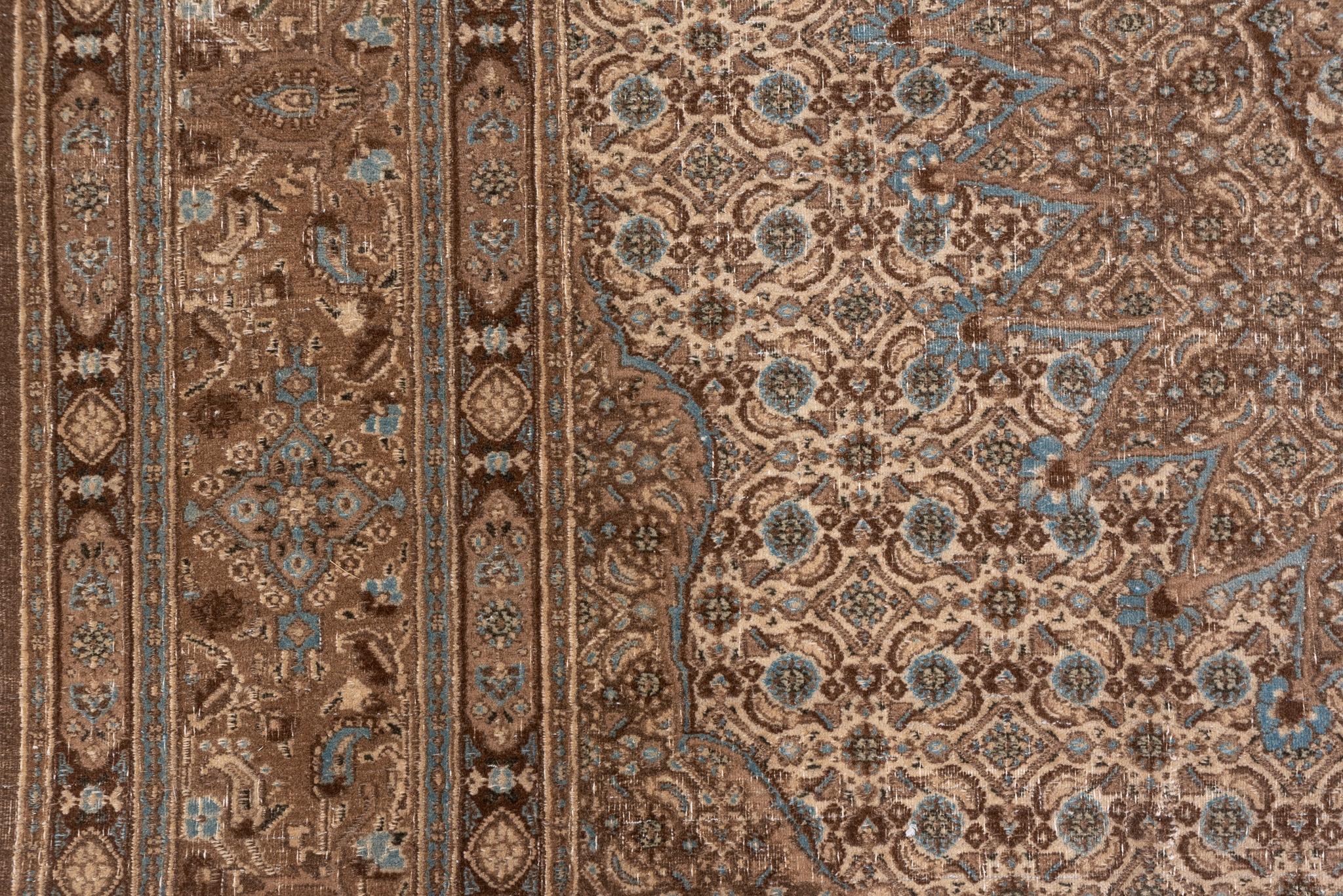 Bold Turkish Sivas in Brown and Cream with Geometric Symbols In Excellent Condition For Sale In New York, NY