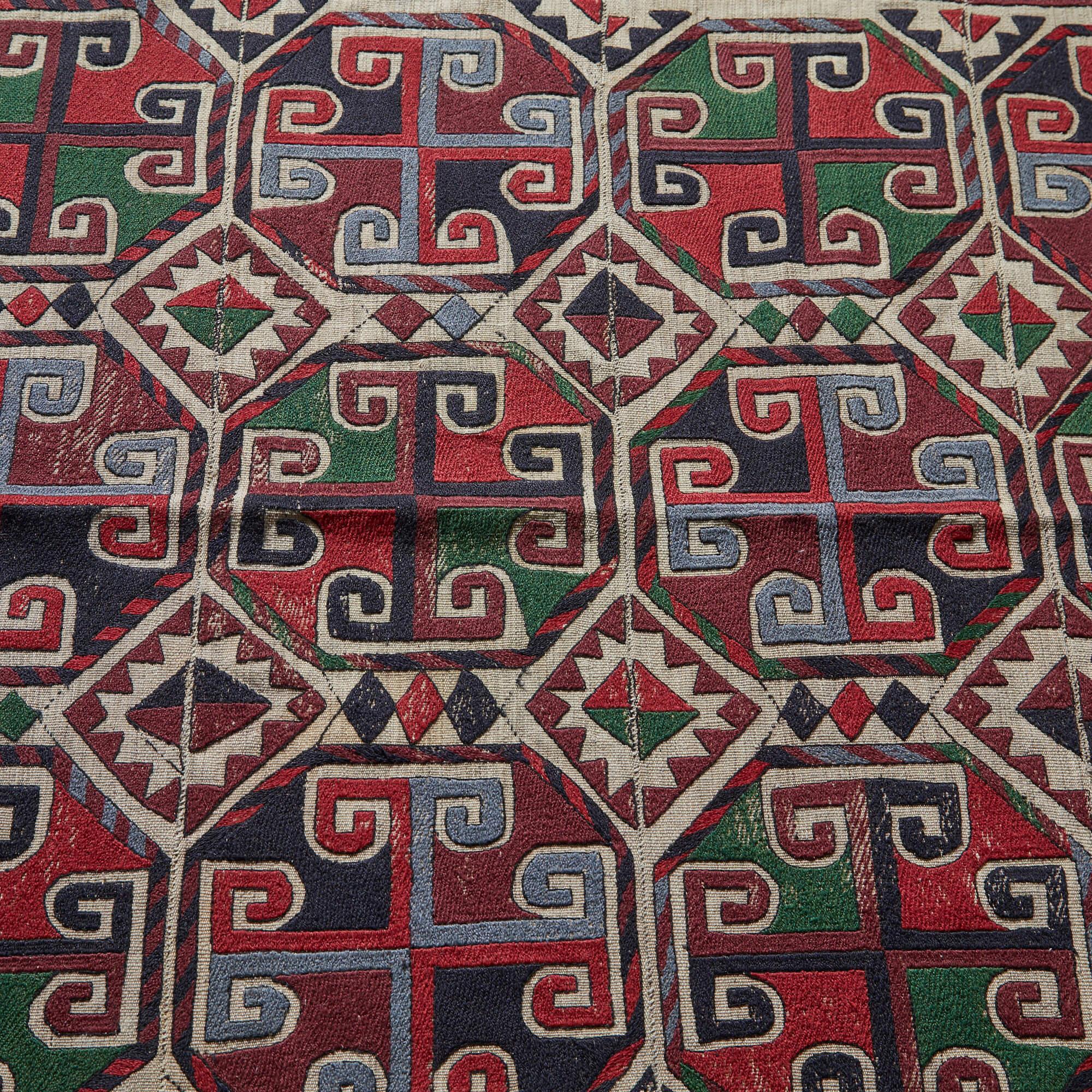 Woven Bold Uzbek Embroidered Tent Hanging For Sale