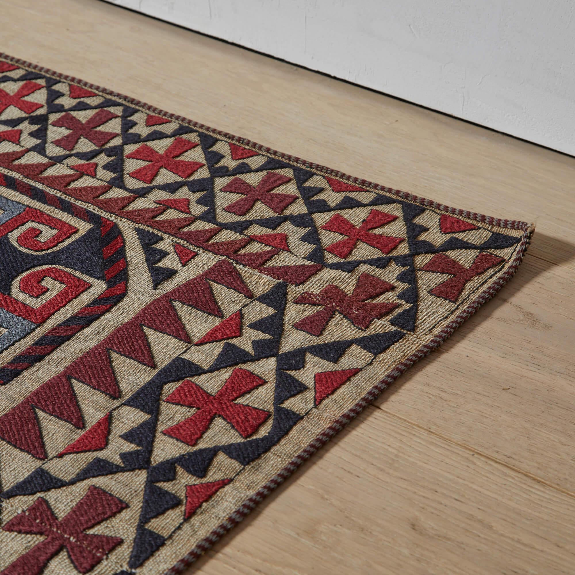 20th Century Bold Uzbek Embroidered Tent Hanging For Sale