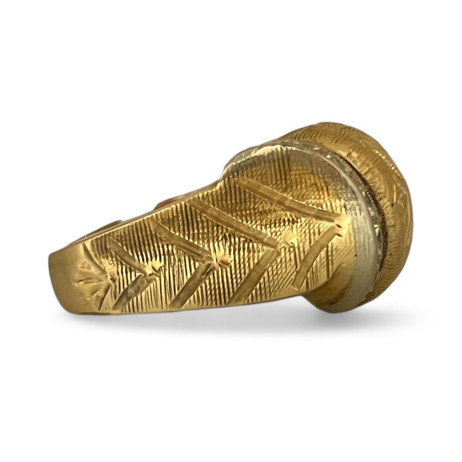 Victorian Bold Vintage Gold and Diamond Ring For Sale