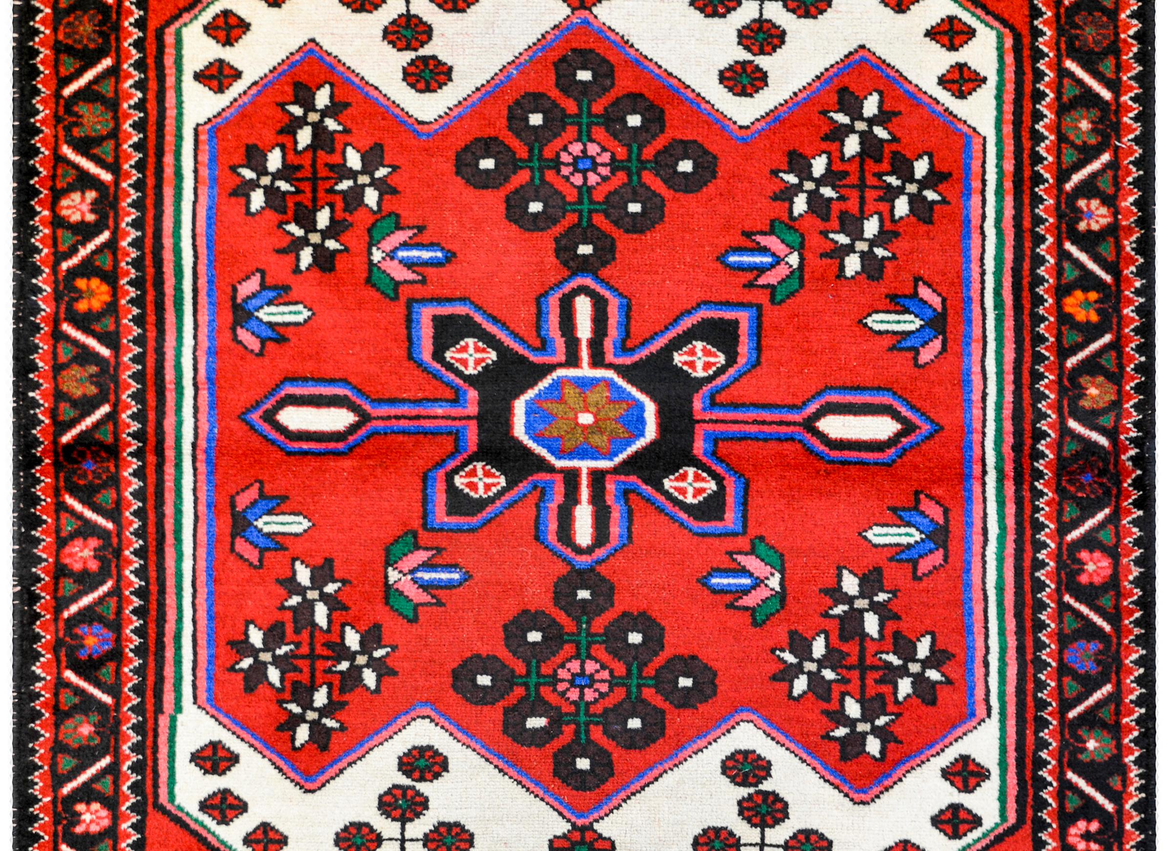 Tribal Bold Vintage Hamadan Rug