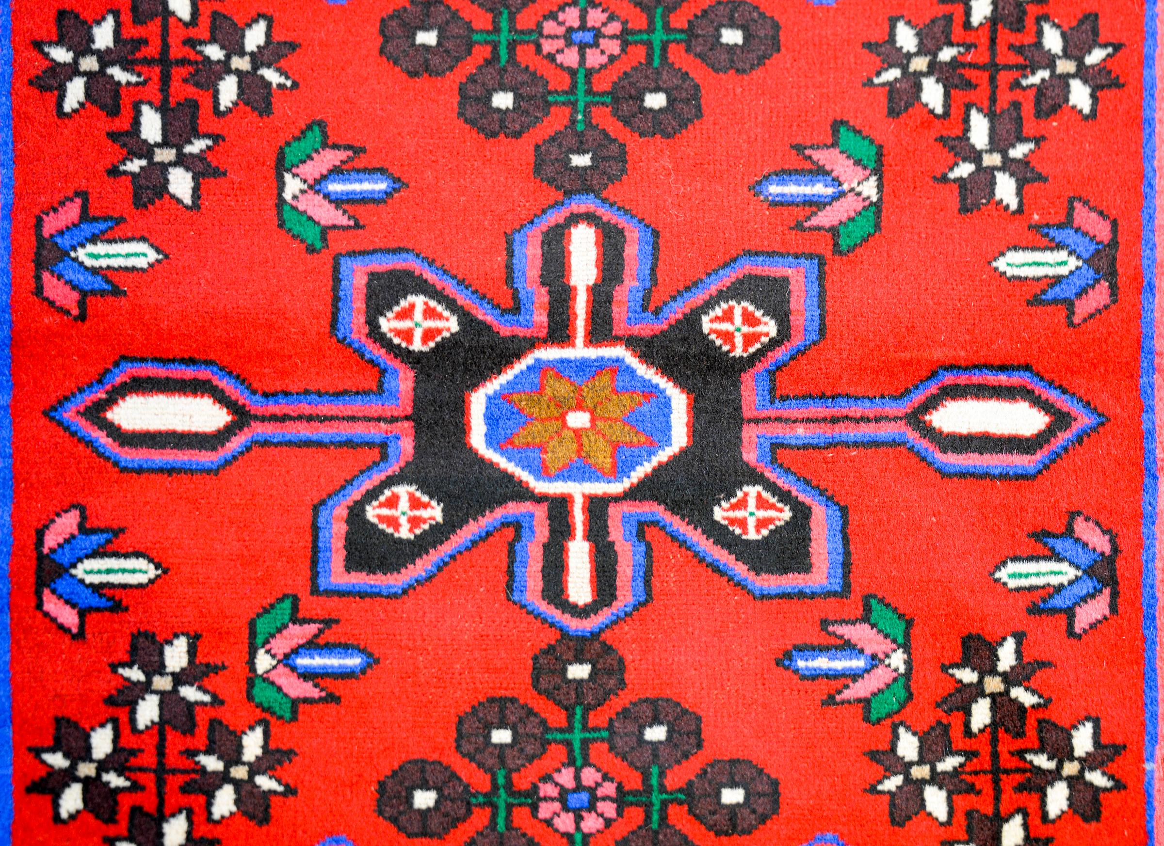 Persian Bold Vintage Hamadan Rug