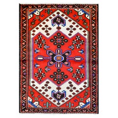 Bold Vintage Hamadan Rug