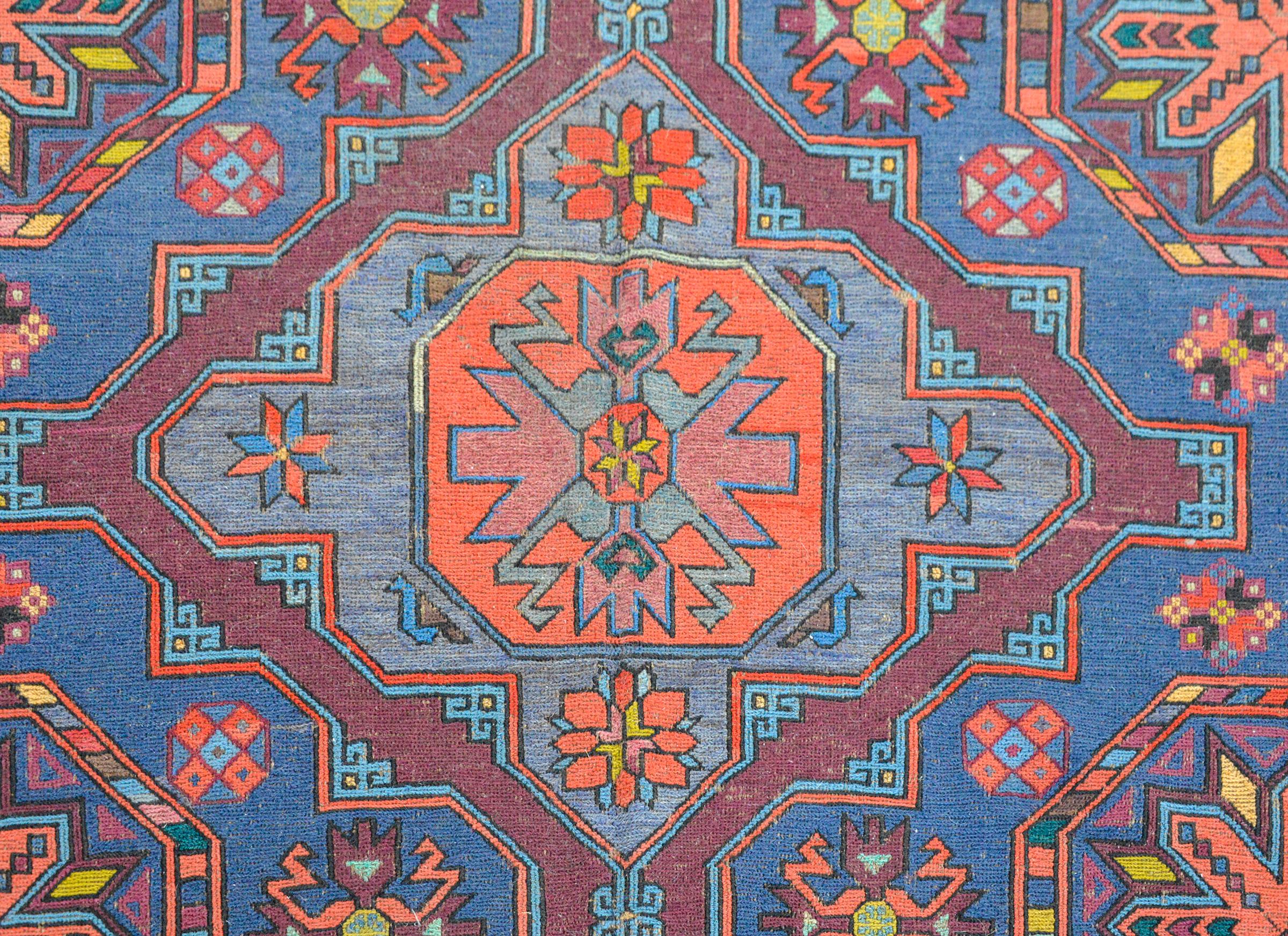 Afghan Bold Vintage Soumak Rug For Sale