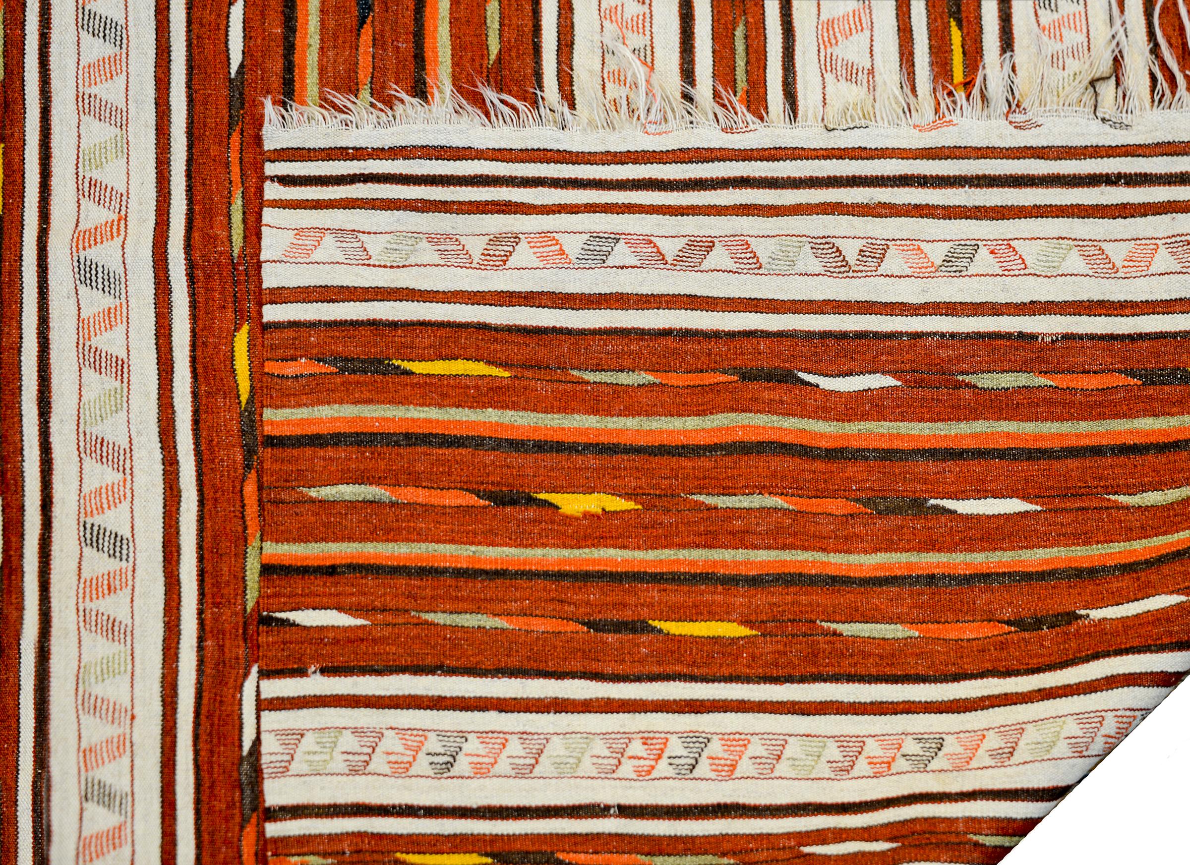 Laine Tapis Teke vintage audacieux en vente