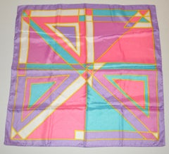 Bold Vivid "Geometric Triangles Rainbow" Scarf