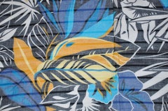 Bold Vivid Multi Color "Jungle Floral" Cotton Scarf