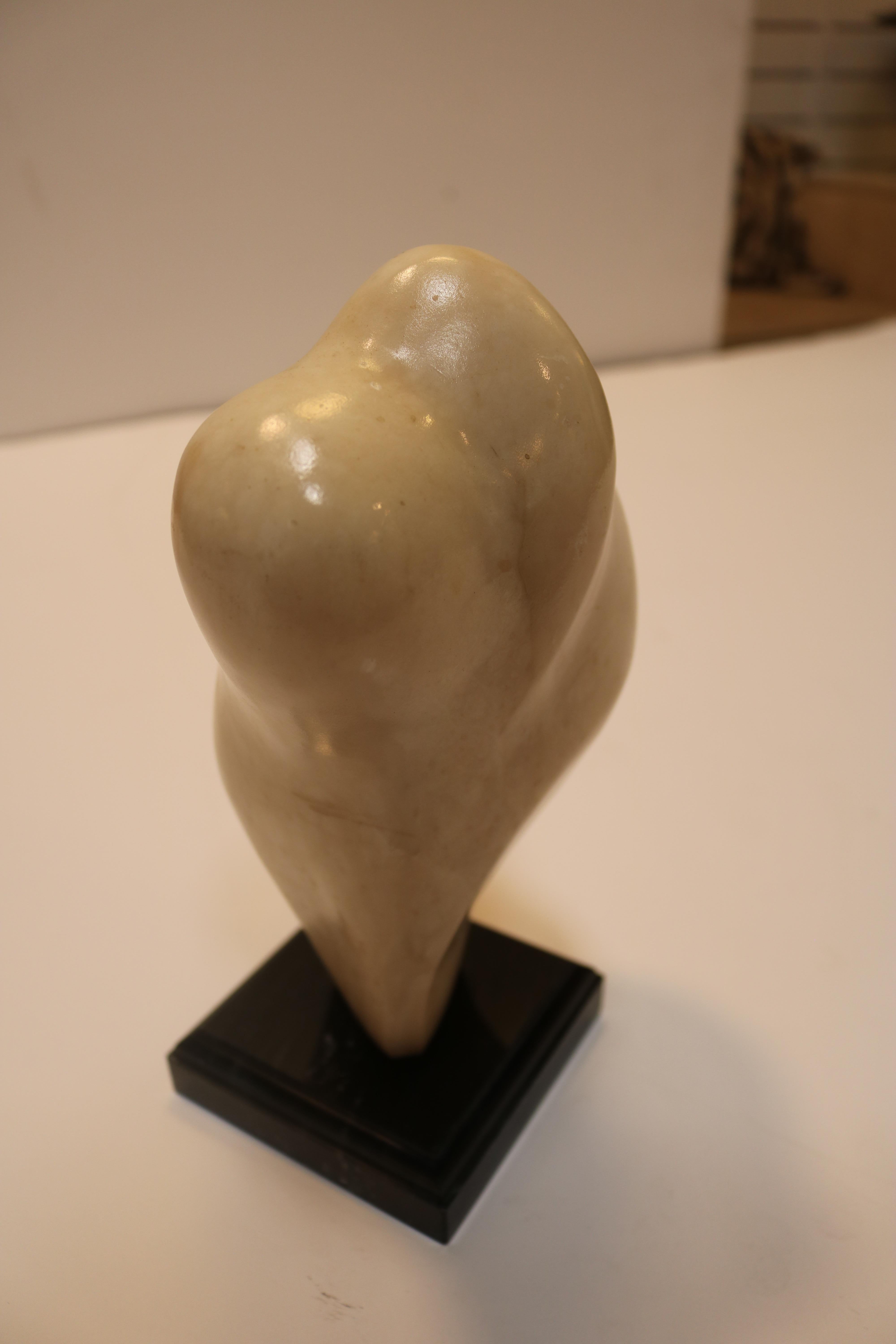 Bold White Marble Sculpture by Istvan Toth In Excellent Condition In Pasadena, CA