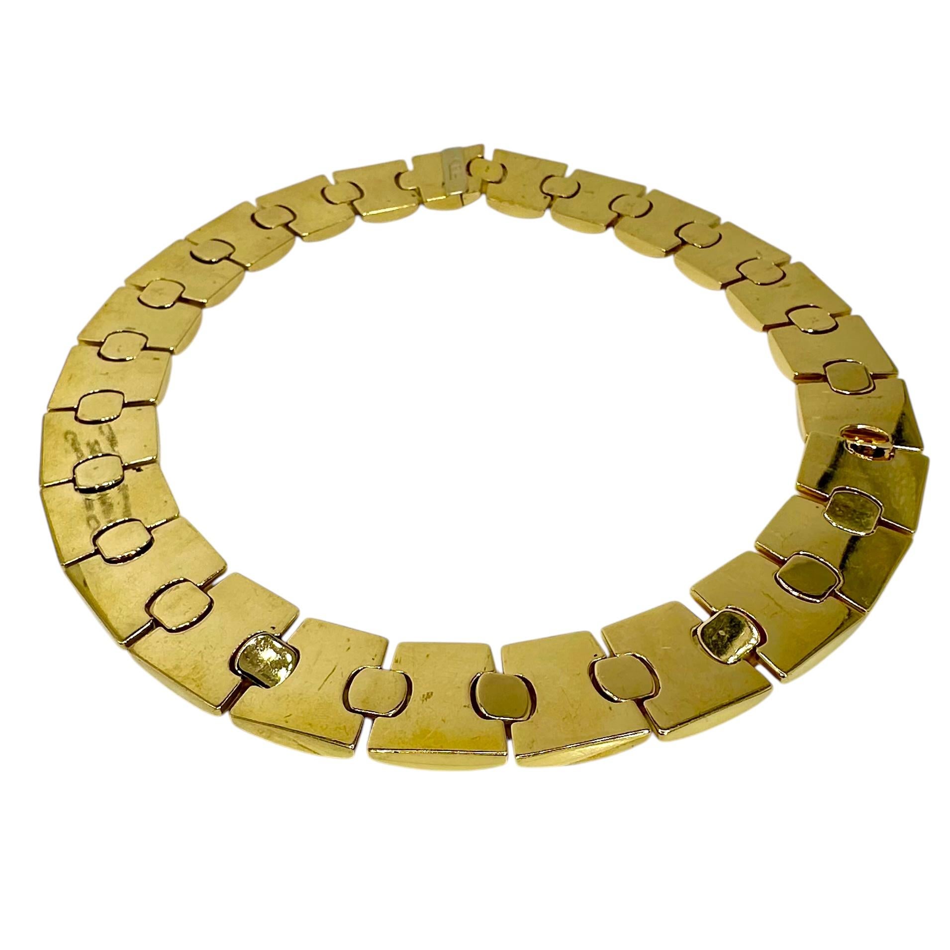 Audace ma di classe, collana girocollo vintage in oro giallo 18K di KRIA In condizioni buone in vendita a Palm Beach, FL