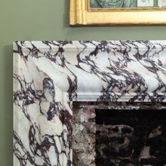 Bolection Fireplace in Breccia Viola Marble