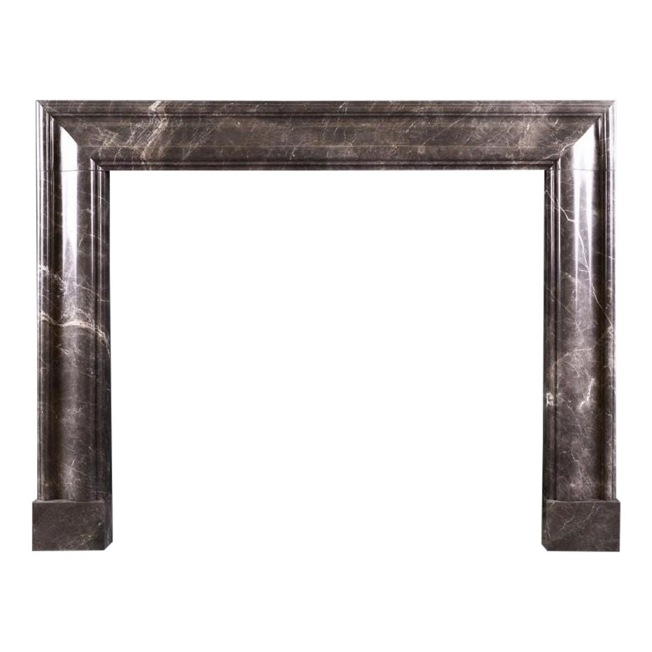 Bolection-Kamin aus elegantem grauem Marmor