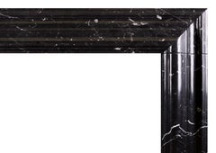 Bolection Fireplace in Nero Marquina Marble