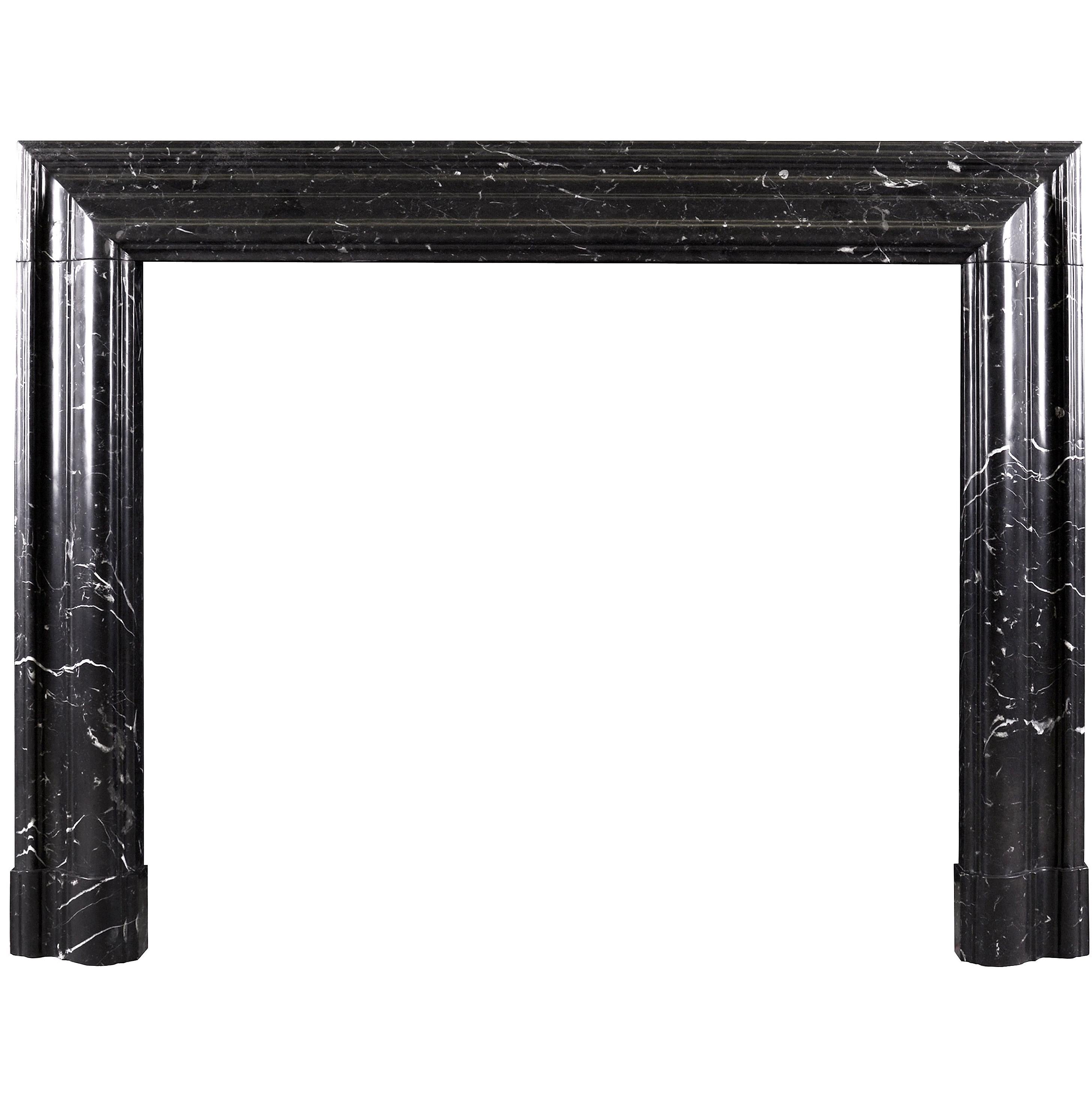 Bolection Fireplace in Nero Marquina Marble