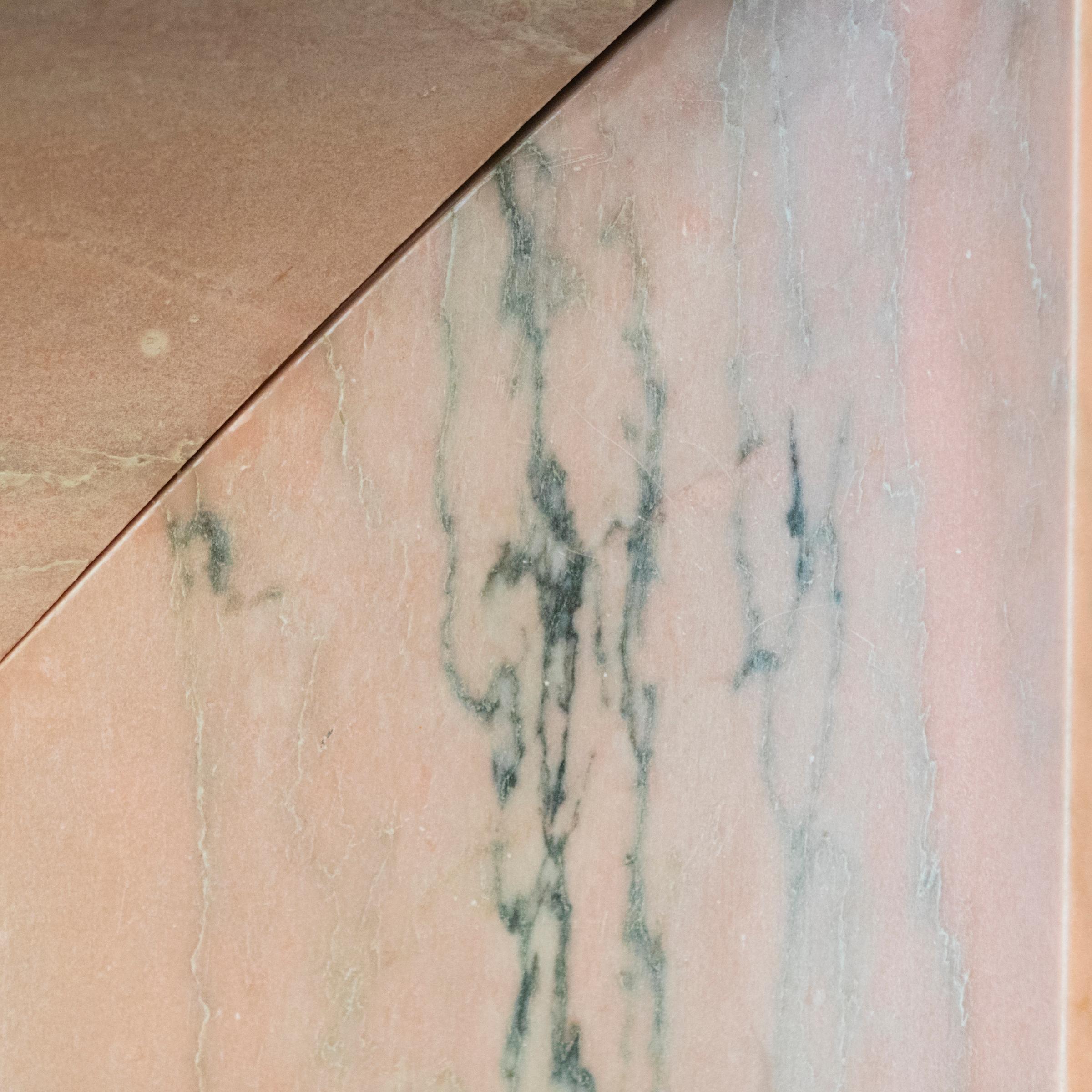 Bolection Fireplace Surround in Reclaimed Pink Marble PRODUCT ID: WHIMSICAL For Sale 4