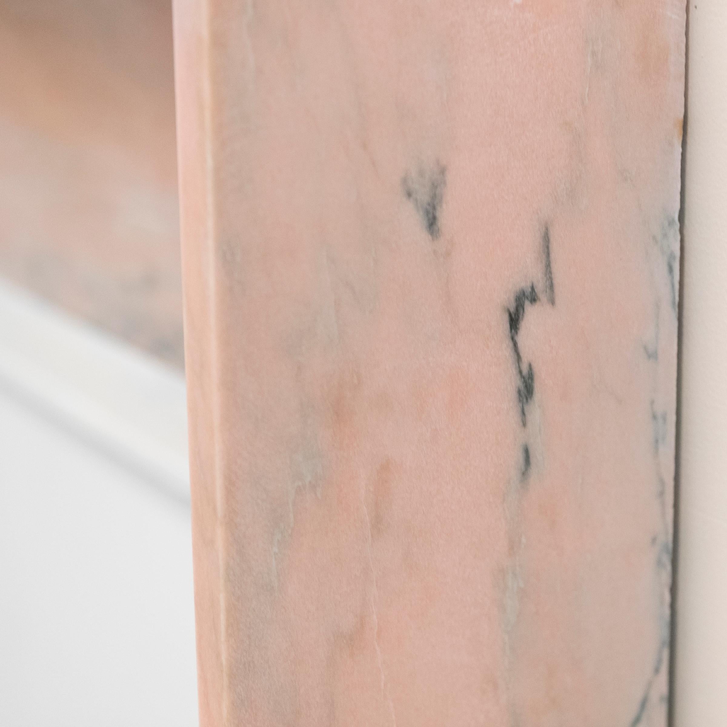 Bolection Fireplace Surround in Reclaimed Pink Marble PRODUCT ID: WHIMSICAL For Sale 5