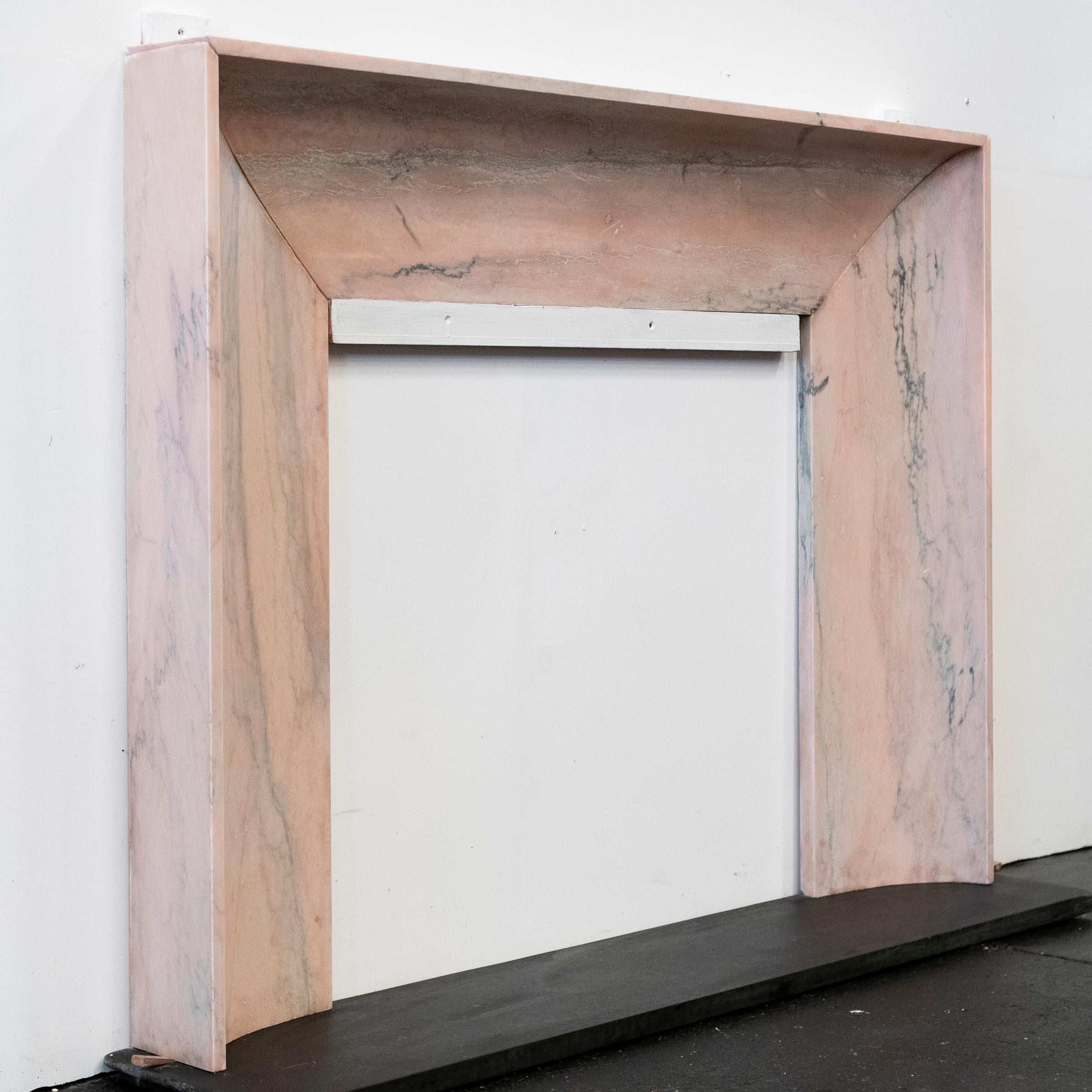 Bolection Fireplace Surround in Reclaimed Pink Marble PRODUCT ID: WHIMSICAL For Sale 8