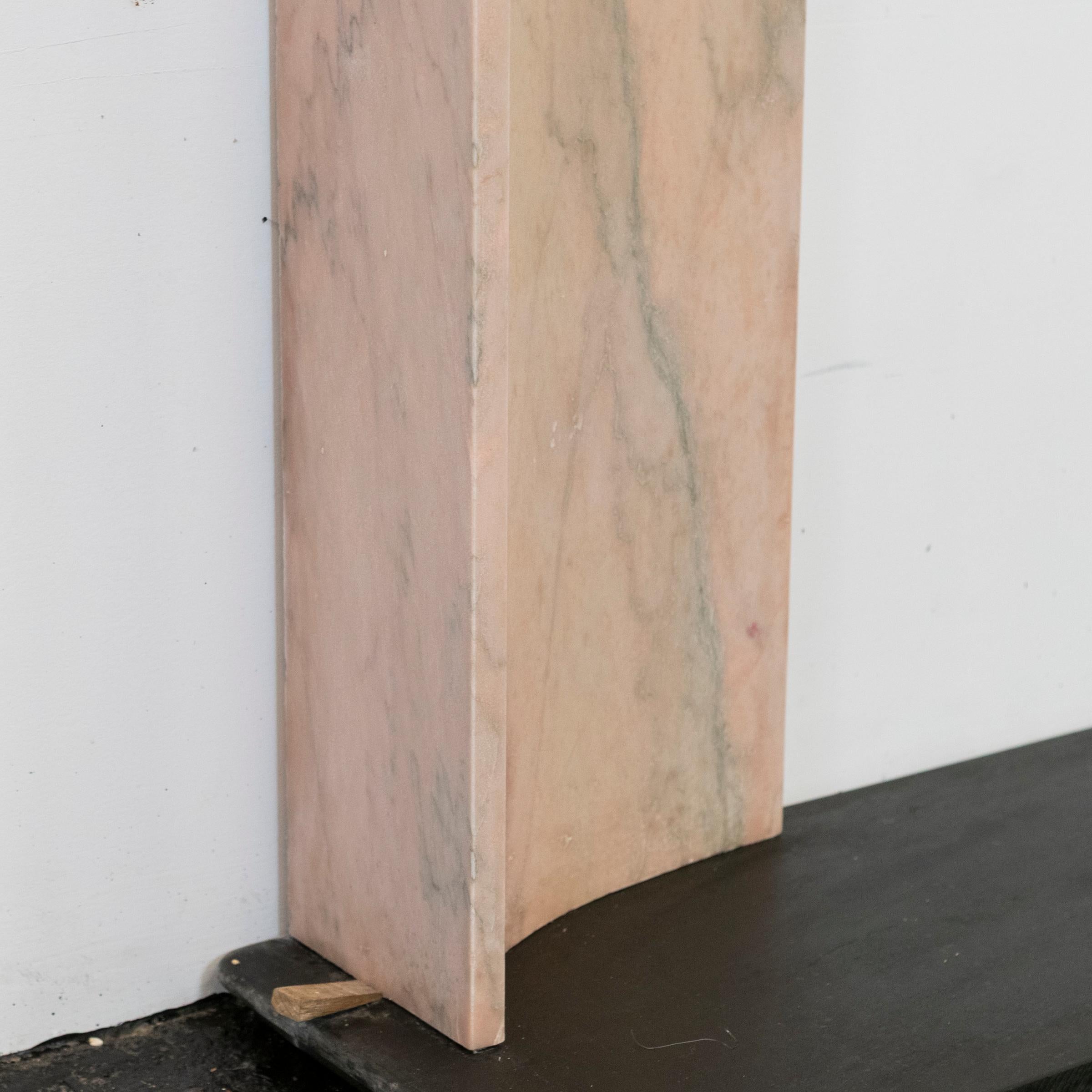Bolection Fireplace Surround in Reclaimed Pink Marble PRODUCT ID: WHIMSICAL For Sale 1