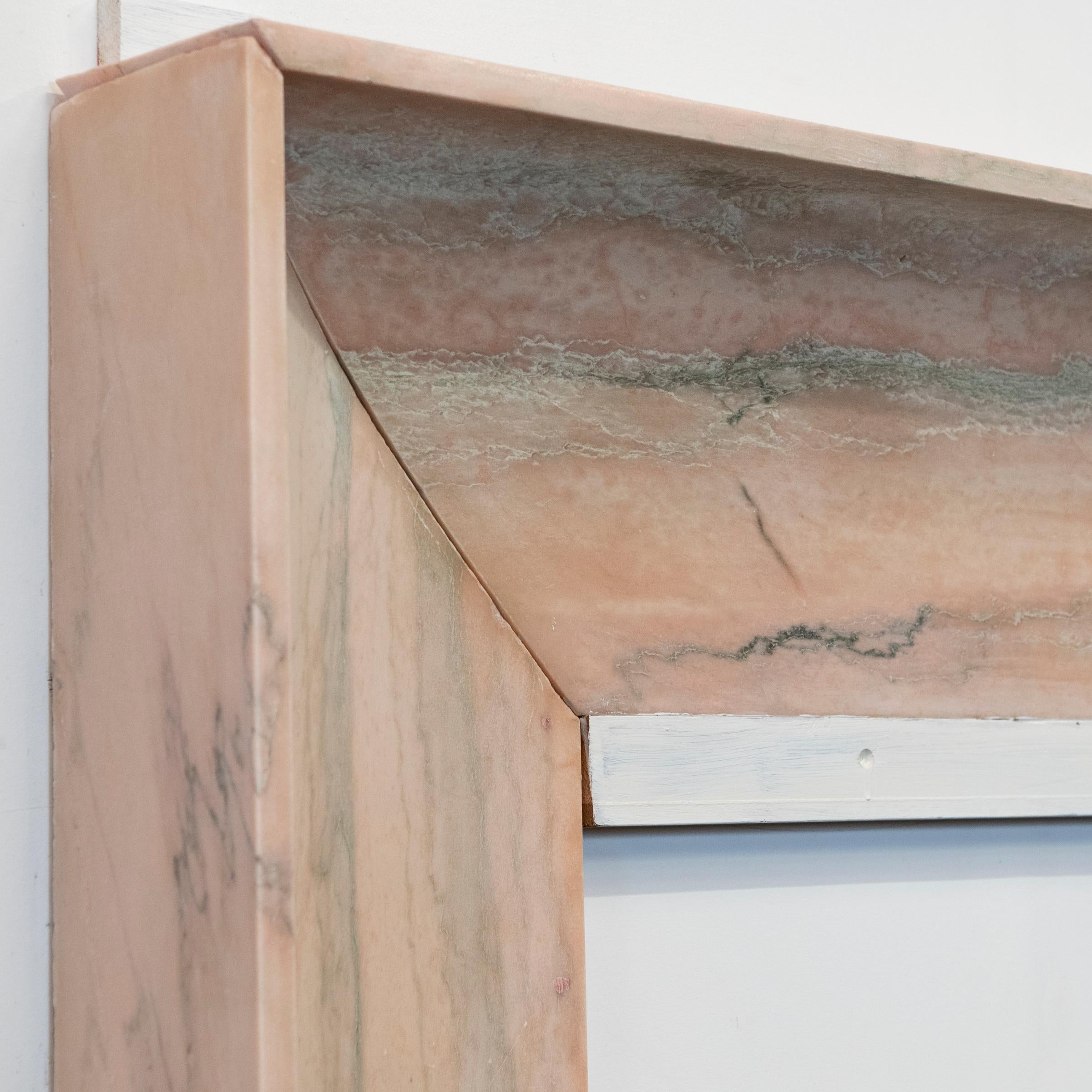 Bolection Fireplace Surround in Reclaimed Pink Marble PRODUCT ID: WHIMSICAL For Sale 2